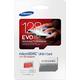 Samsung Memory 128 GB EVO Plus MicroSDXC UHS-I Grade 1 Class 10 Memory Card with SD Adapter - Black/Red/White