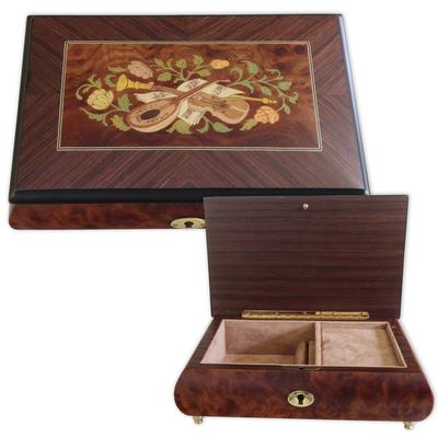 Schmuck-Schatulle Holz Spieluhr Motiv: Instrumente, Melodie wählbar Image