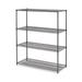 "Alera All-Purpose 4-Shelf Wire Shelving Kit, 60 x 24 x 72 in Black, ALESW206024BA | by CleanltSupply.com"