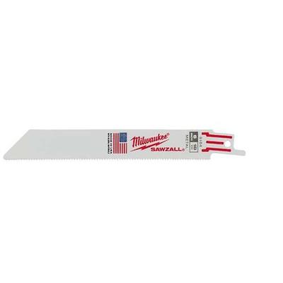 MILWAUKEE TOOL 48-00-8184 6" 18 TPI SAWZALL Blades (25 Pk)