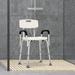 HomCom Adjustable Medical Shower Seat 33.5 H x 18.3 W x 21.3 D in White | 33.5" H X 18.3" W X 21.3" D | Wayfair 72-0007