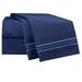 Nestl Heron Striped Microfiber Sheet Set | 102 H x 66 W in | Wayfair US-nstl-BS-F-navy blue