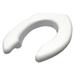 BIG JOHN 7W Toilet Seat, Without Cover, ABS plastic, Round or Elongated, White