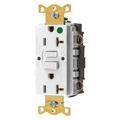 HUBBELL GFR83W GFCI Receptacle,20A,125VAC,5-20R,White