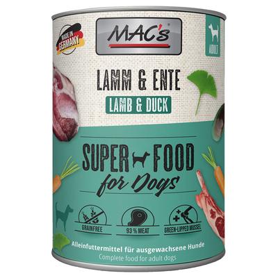 24x800g Adult Lamm & Ente MAC's Hundefutter nass