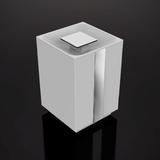 ZEN Design One Acrylic Metal Decor Trash Can Plastic in White | 5.38 H x 5.13 W x 5.13 D in | Wayfair BA0281-203