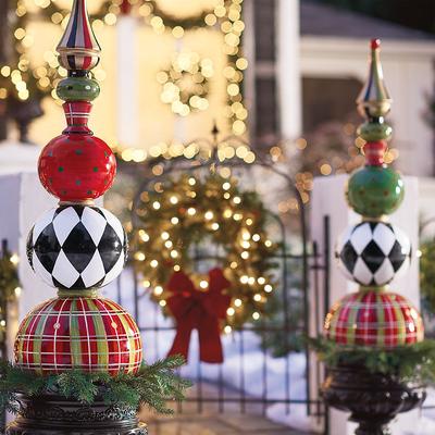 Christmas Harper Holiday Topiary - Red - Grandin R...