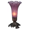 Meyda Lighting Lavender Pond Lily 8 Inch Accent Lamp - 11336