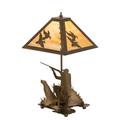 Meyda Lighting Duck Hunter With Dog 21 Inch Table Lamp - 50401