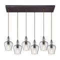 ELK Lighting Menlow Park 33 Inch 6 Light Linear Suspension Light - 60066-6RC