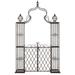 World Menagerie Halchita 67.8" W x 15" D Iron Arbor w/ Gate Iron/Metal in Gray | 107.8 H x 67.8 W x 15 D in | Wayfair