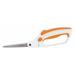 FISKARS 199110-1007 Scissors,8in L,Orange/White,Ambidextrous