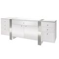 Sharelle Furnishings Nero 79" Wide 7 Drawer Credenza, Wood in White | 33 H x 79 W x 18 D in | Wayfair NERO-WG-CREDENZA