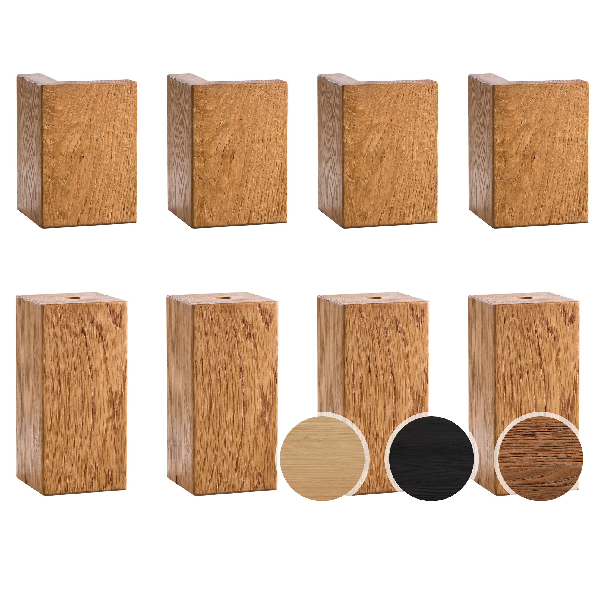 Hasena Oak-Line Füsse Noro 25 cm Eiche cognac