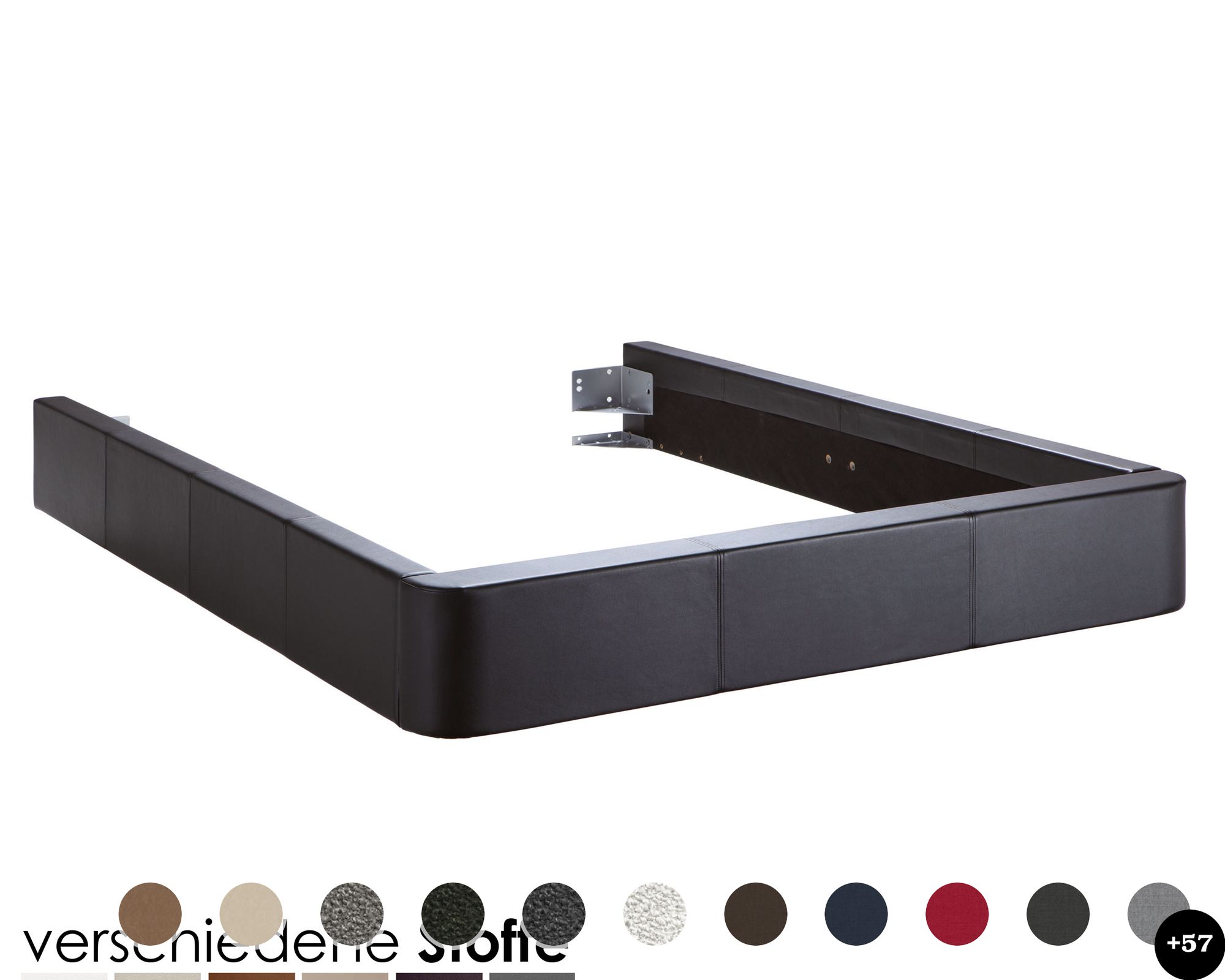 Hasena Dream-Line Bettrahmen Ciara 28/3S 160x200 cm / PK3 Campos 375 nero