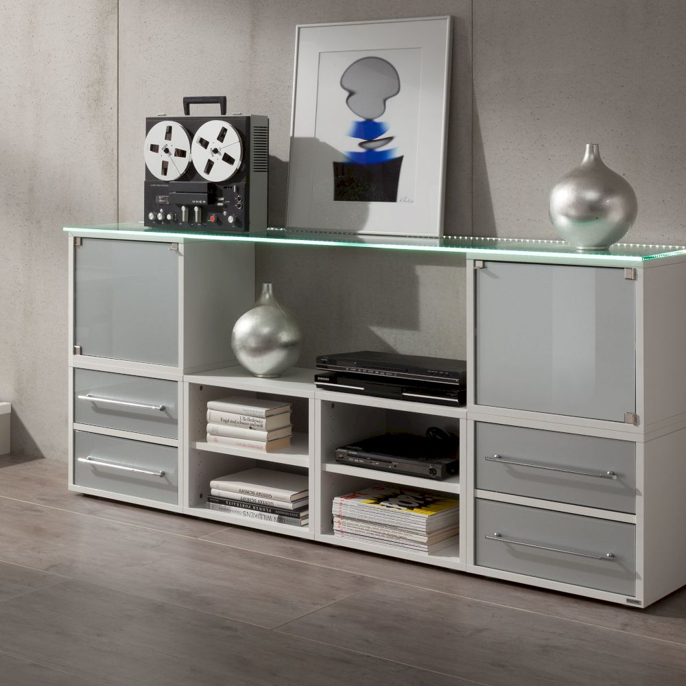 Klenk Dancer Regalwürfel Glastüre silber Image