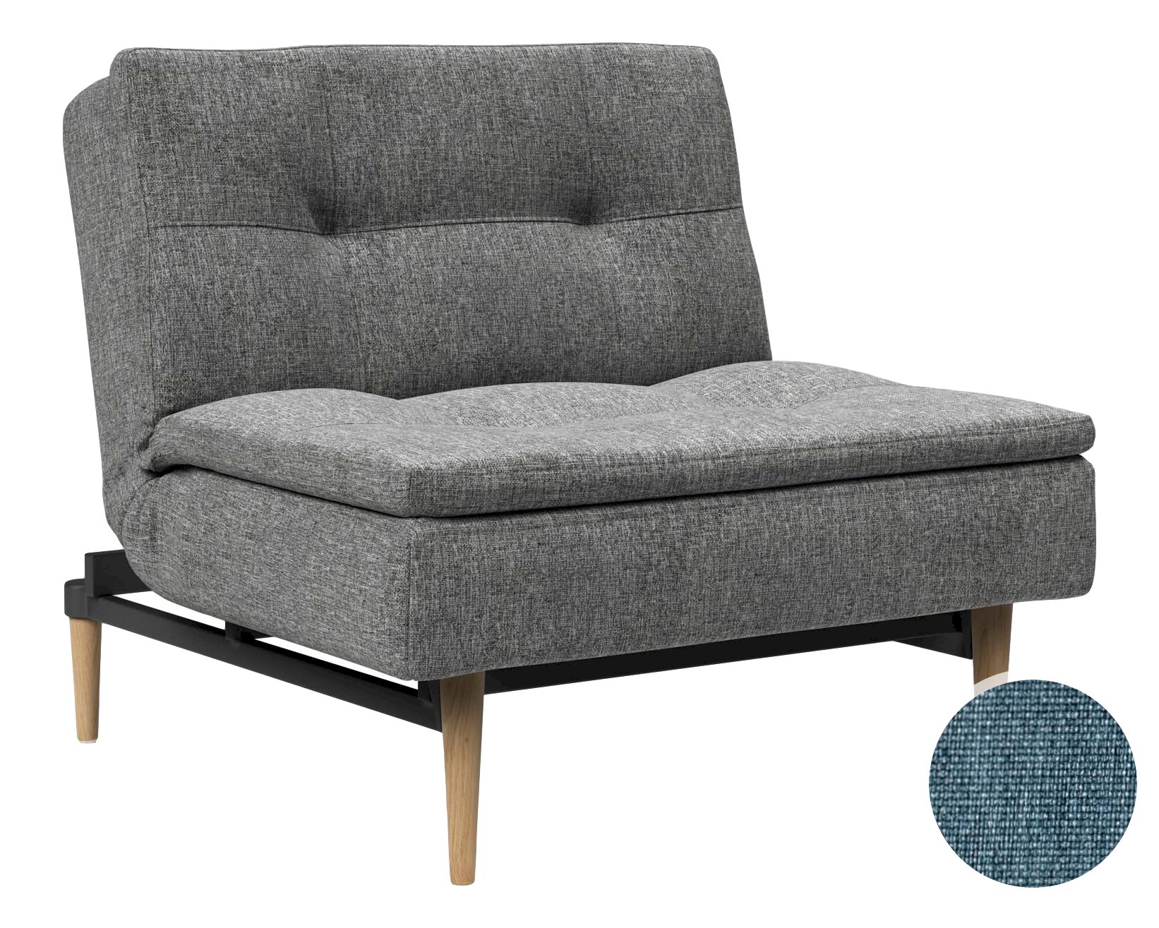 Innovation »Dublexo« Klappsessel Styletto Dunkles Holz/Schwarz / 527 Mixed-Dance Natur / ohne Armlehne