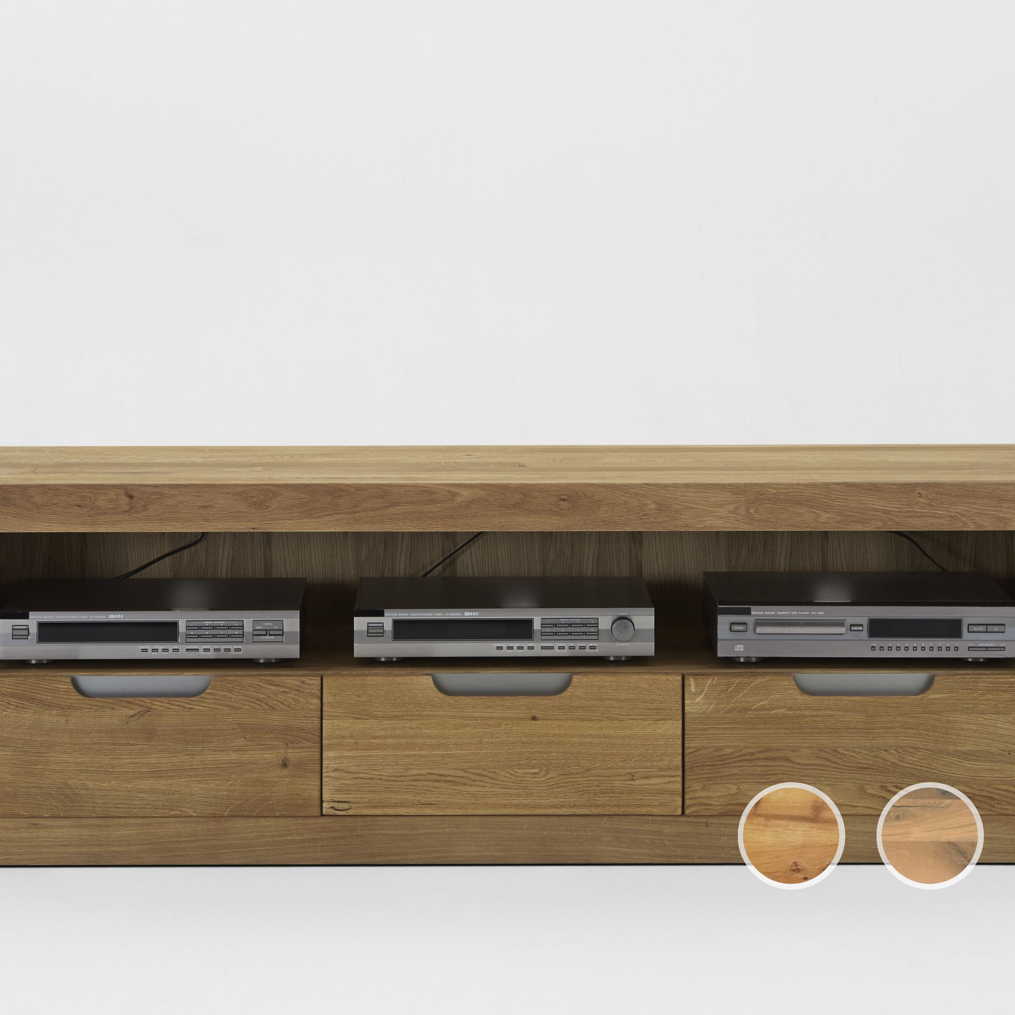 Massivholz »Basel« Lowboard Wildeiche natur 170 cm