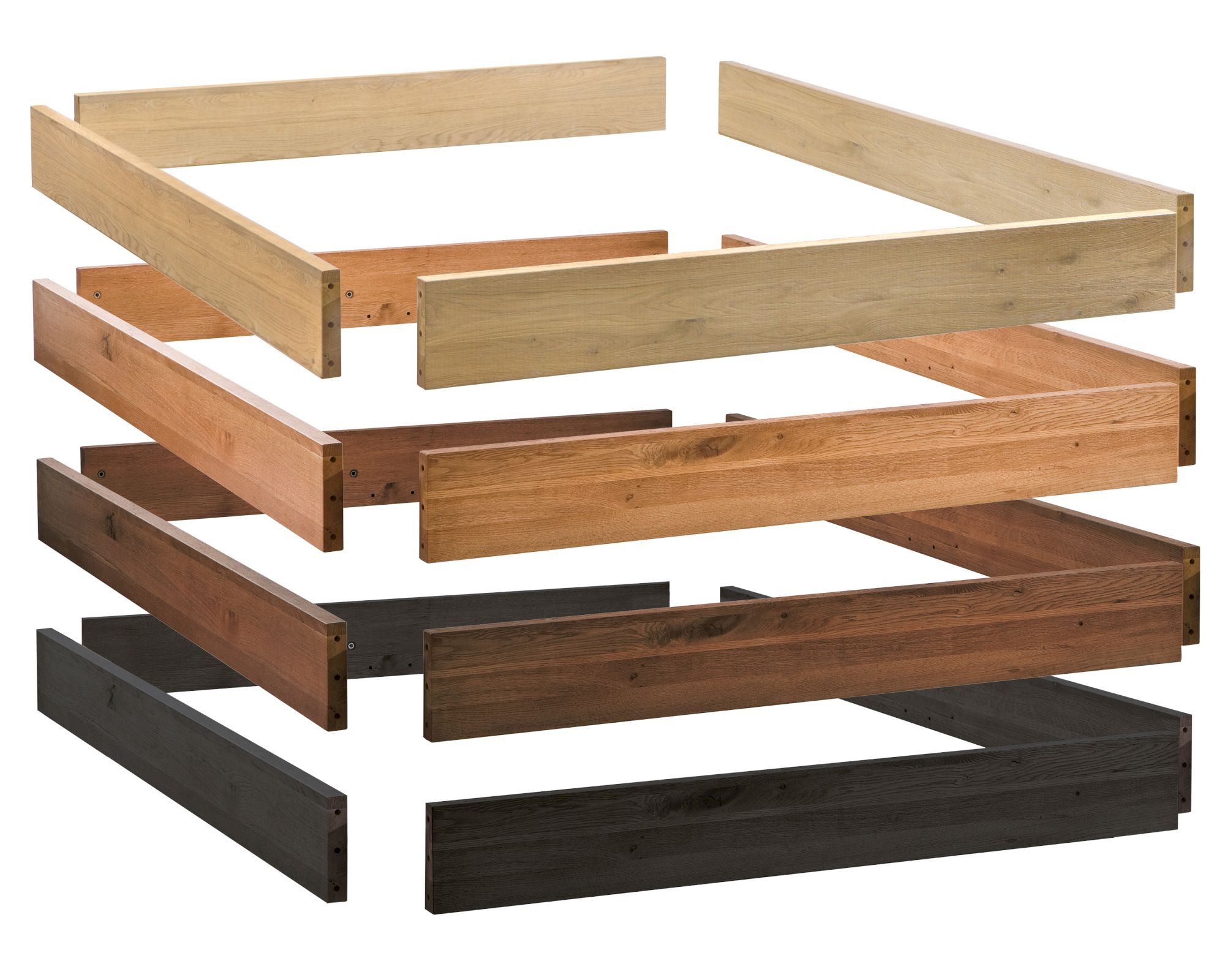 Hasena Oak-Line Massivholz Bettrahmen Modul 18 120x200 cm / Eiche cognac, gebürstet, geölt