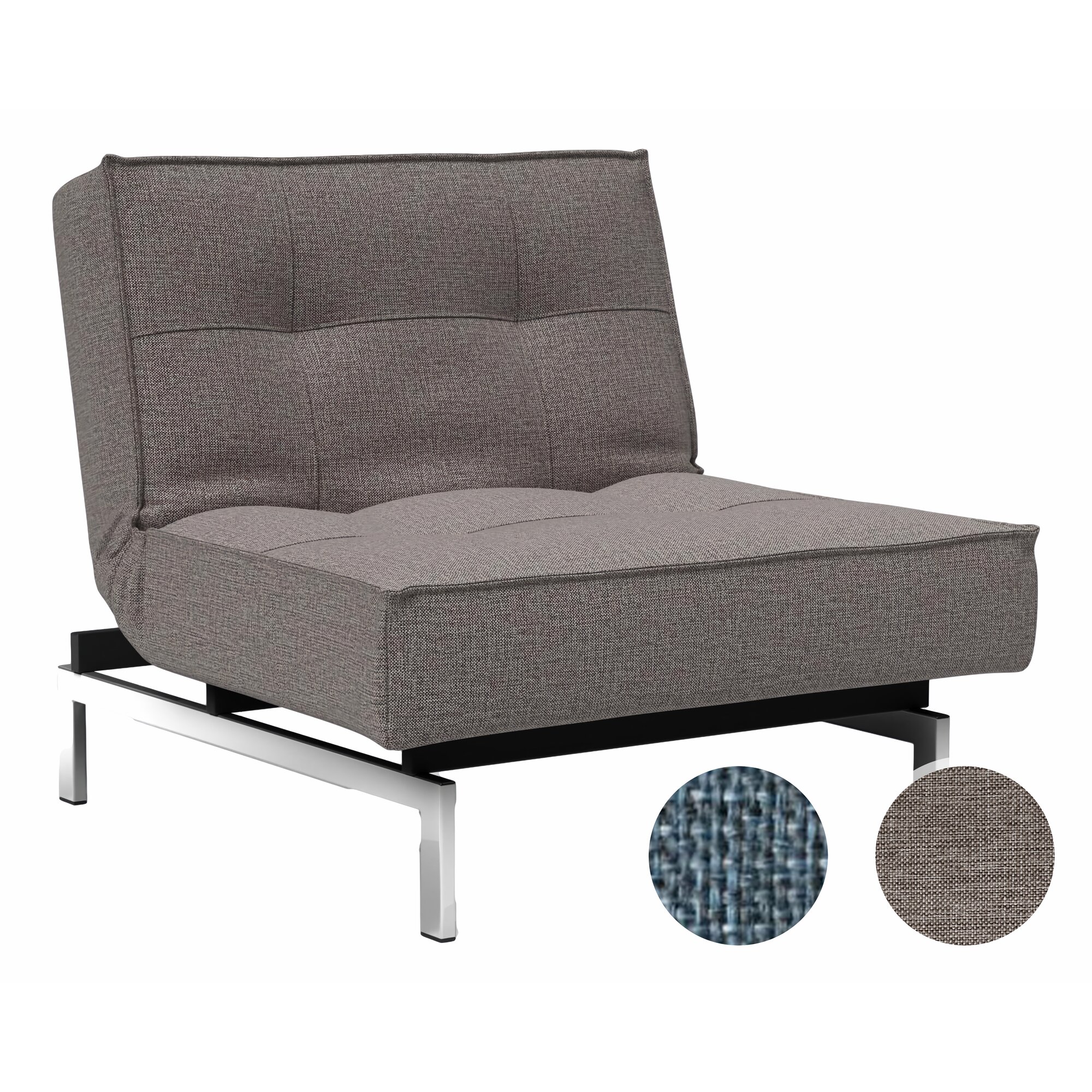 Innovation »Splitback« Stuhl Styletto Helles Holz/Schwarz / 521 Mixed Dance Grey