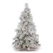 Vickerman 383674 - 9' x 73" Artificial Flocked Alberta 950 Warm White Italian LED Lights with Pine Cones Christmas Tree (A155281LED)