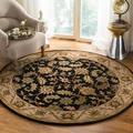 SAFAVIEH Heritage Valery Traditional Wool Area Rug Black/Beige 3 6 x 3 6 Round