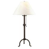 Cal Lighting BO-903TB Table Lamp with Beige Fabric Shades 32 x 10 x 32 Dark Bronze Finish