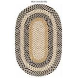 Colonial Mills 4 Beige and Blue Reversible Round Area Rug
