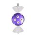 Vickerman 377291 - 13" Purple / White Polka Dot Flat Glitter Candy Christmas Tree Ornament (M152825)