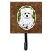 Caroline's Treasures Bichon Frise Leash Holder & Wall Hook Metal in Brown | 6.25 H x 4.25 W x 0.65 D in | Wayfair SS8913SH4