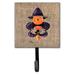 Caroline's Treasures Halloween Pumpkin Bat Fleur De Lis Leash Holder & Wall Hook Metal in Brown | 6.25 H x 4.25 W x 0.65 D in | Wayfair 8748SH4