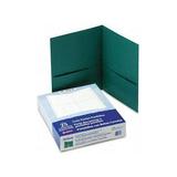 Oxford Twin-Pocket Folder Embossed Leather Grain Paper 0.5 Capacity 11 x 8.5 Hunter Green 25/Box