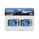 Brother P-Touch TC Tape Cartridges for P-Touch Labelers 3/8 w White on Black 2/Pack