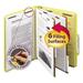 Smead Six-Section Pressboard Top Tab Folders Letter Yellow 10/Box 14034