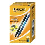 BIC Soft Feel Retractable Ballpoint Pen Medium Point (1.0mm) Black and Blue 36-Count