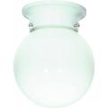 Nuvo Lighting 77/947 1 Light 6 Wide Outdoor Flush Mount Globe Ceiling Fixture - White