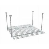HyLoftÂ® 00540 Adjustable Height Steel Ceiling Storage Rack 45 W x 45 L White Finish 250 Pound Capacity