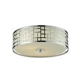 Z-Lite Elea Chrome Transitional; Fusion Flush Mount Ceiling Light w/ 3 Light 60W - 328F16-CH