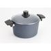 Frieling Woll 5.2 qt. Non-Stick Aluminum Stock Pot w/ Lid Non Stick/Aluminum in Black/Gray | 5.5 H x 15 W in | Wayfair W124DPSL