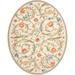 SAFAVIEH Chelsea Baxter Floral Wool Area Rug Ivory 4 x 4 Round