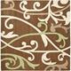 SAFAVIEH Soho Milan Abstract Wool Area Rug Brown/Multi 6 x 6 Square