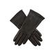 Dents Elizabeth Women's Silk Lined Leather Gloves BLACK 6.5