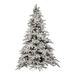 Vickerman 4.5' Flocked Utica Artificial Christmas Tree w/ Multi Lights, Metal in White | 54 H x 41 W x 41 D in | Wayfair A895147