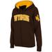 Women's Stadium Athletic Brown Wyoming Cowboys Arched Name Full-Zip Hoodie