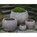 Campania International Naxos 4-Piece Pot Planter Set Clay & Terracotta in Gray/Brown | 19.75 H x 27.5 W x 27.5 D in | Wayfair 6053-6504