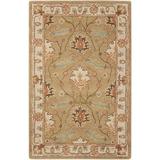 Nourison India House 30x48 Rectangle Traditional Wool Area Rug in Ivory/Brown