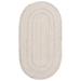 White 36 x 0.5 in Area Rug - Capel Rugs Vivid Hand Braided Eggshell/Brown/Blue/Taupe Rug Wool | 36 W x 0.5 D in | Wayfair 0027VS03000500600