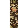 Nourison Fantasy Floral Contemporary Chocolate 2 3 x 8 Area Rug (8 Runner)