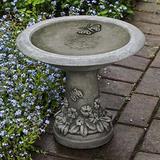 Campania International Spring Meadow Birdbath Concrete, Copper in Gray | 12.5 H x 14.5 W x 14.5 D in | Wayfair B-169-NN