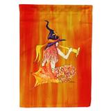 Carolines Treasures 8629-FLAG-PARENT Mermaid in Witches Hat Halloween Flag multicolor